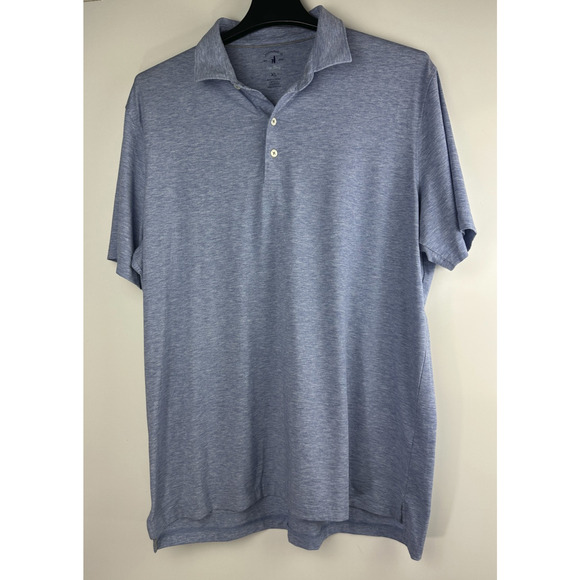 Johnnie-O Top Shelf Polo Shirt Maddox Blue Stretch Performance UPF Golf Men's XL - Picture 7 of 8